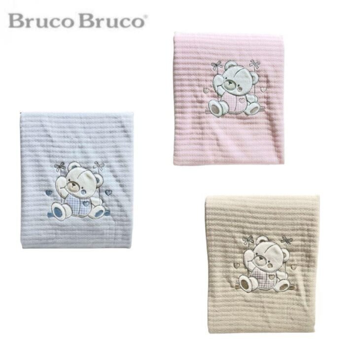 COPERTINA RICAMATA JERSEY ORSACCHIOTTO