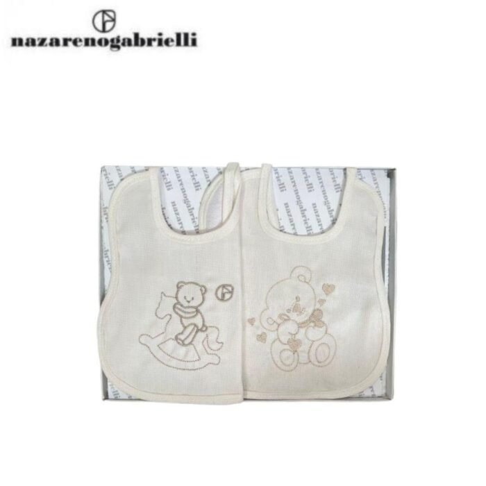 CONFEZIONE 2 BAVETTE RICAMO