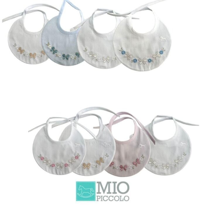 6 BAVETTE PIQUET RICAMATE