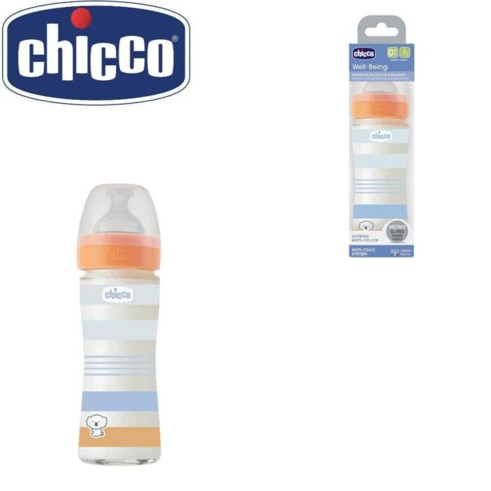 BIBERON WB PP VETRO ORANGE BOY 240 LENTO SIL