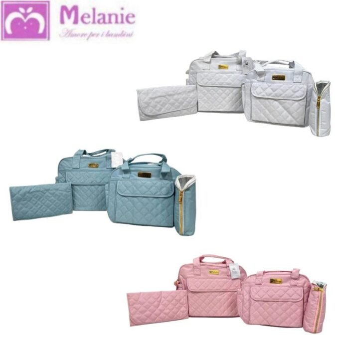 SET BORSA MAMMA 4 PEZZI SEMIPELLE