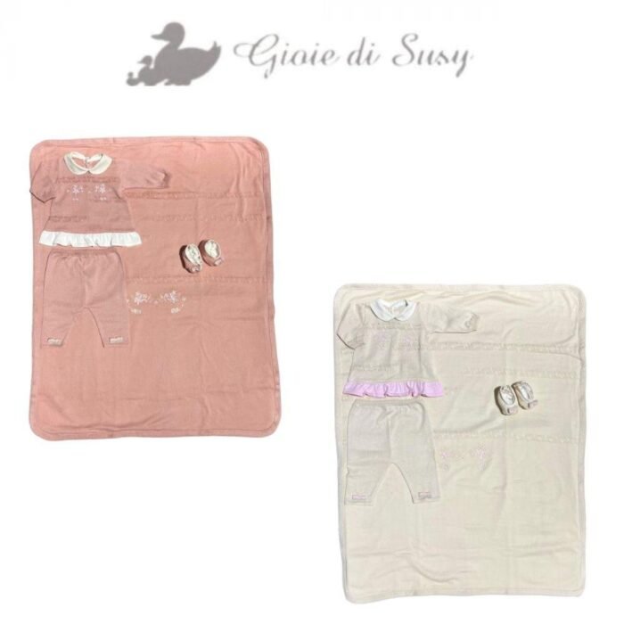 COORDINATO NASCITA 3 PZ PURO COTONE