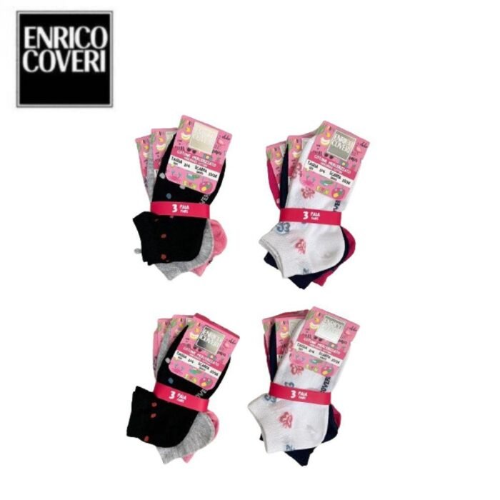 SET 3 CALZE SNEAKER BIMBA 100 COTONE