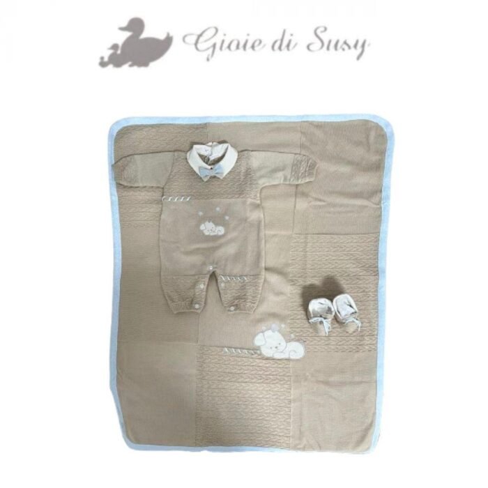 COORDINATO PRIMA NASCITA 3 PZ PURO COTONE