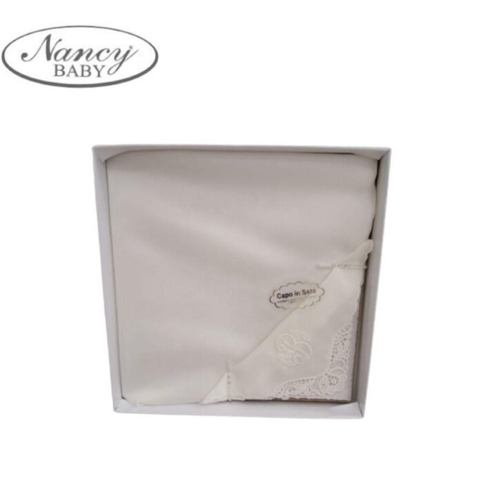 FAZZOLETTO BATTESIMALE SETA PANNA