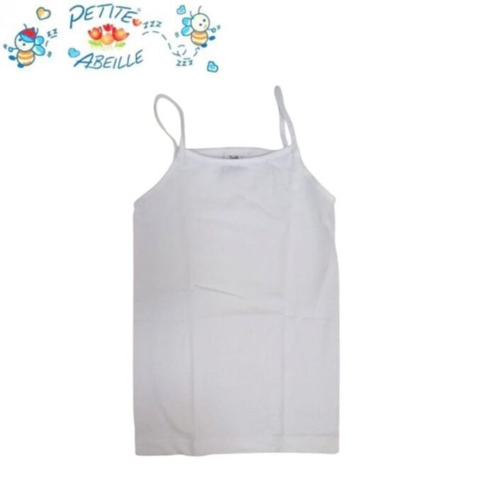 TOP COTONE BAMBINA CON BORDINO DI RASO