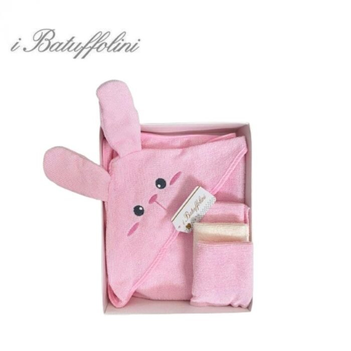 SET 4 PEZZI ACCAPPATOIO+ 3 LAVETTE MICROFIBR + TOY