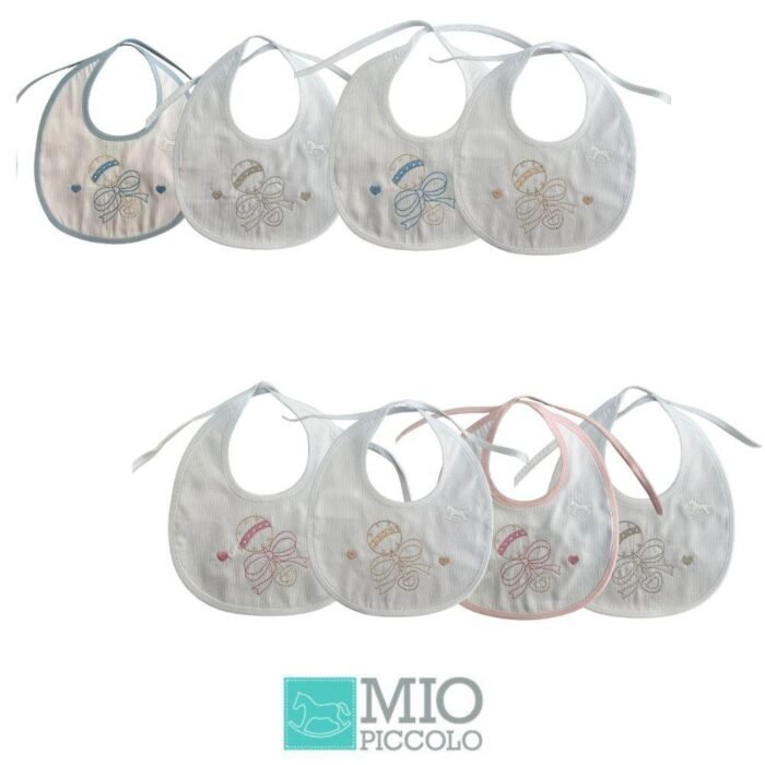 6 BAVETTE PIQUET RICAMATE