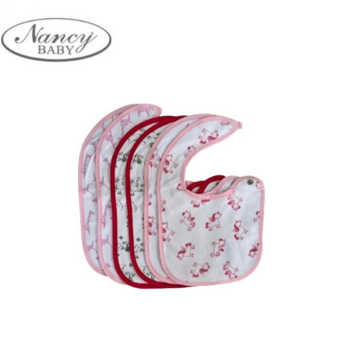 BAVETTA IN JERSEY COTONE STAMPATA C/CLIPS