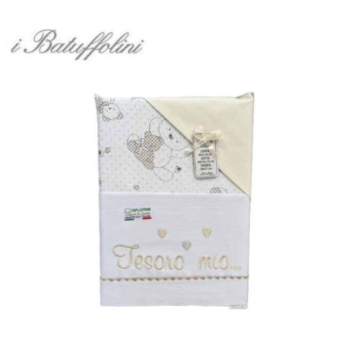 COORDINATO CULLA RICAMATO 4 PZ