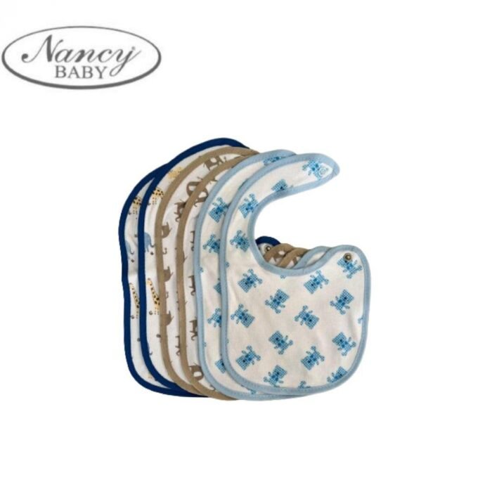 BAVETTA IN JERSEY COTONE STAMPATA C/CLIPS