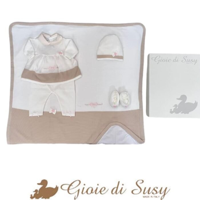 COORDINATO PRIMA NASCITA 4 PZ PURO COTONE