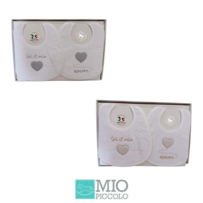 COPPIA BAVETTE RIC 100 COTONE