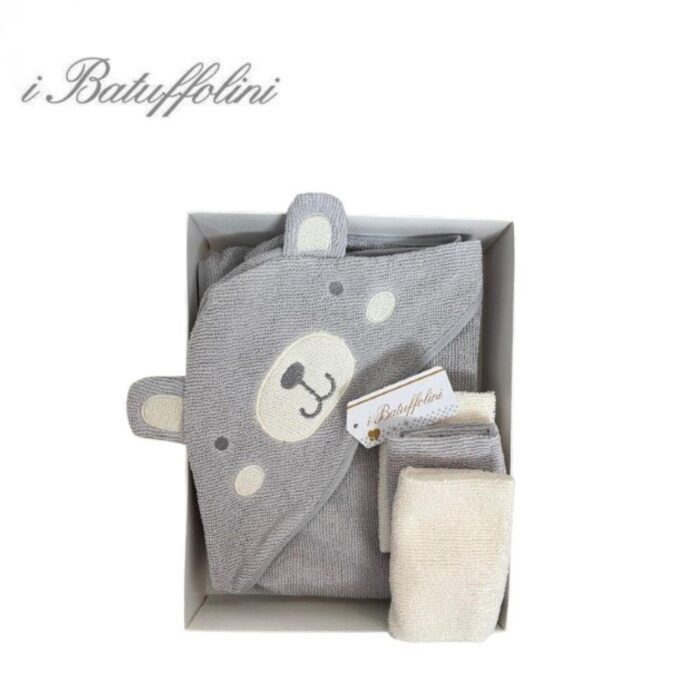 SET 4 PEZZI ACCAPPATOIO +3 LAVETTE MICROFIBR + TOY