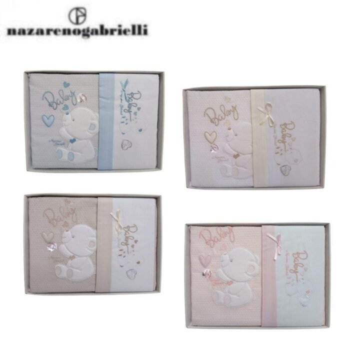 COORDINATO LETTINO RICAMATO 4 PZ