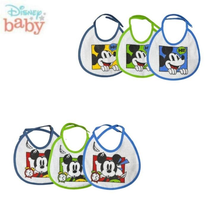 SET 6 BAVETTE PICCOLA MICKEY
