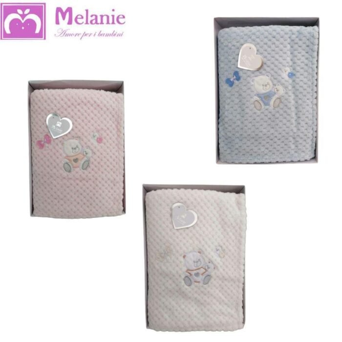 COPERTINA LETTINO CORAL RICAMATA 100X140