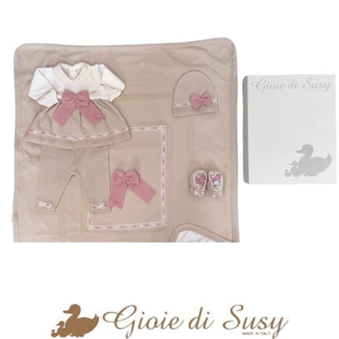 COORDINATO PRIMA NASCITA 4 PZ PURO COTONE