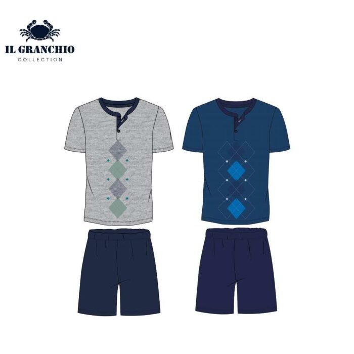 PIGIAMA CORTO UOMO 100 COTONE