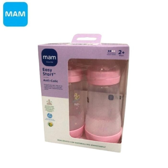 2 X BIBERON EASY START 260ML ANTI-COLIC