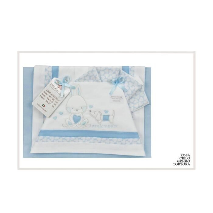 COPPIA LENZUOLINA RICAMATA CULLA