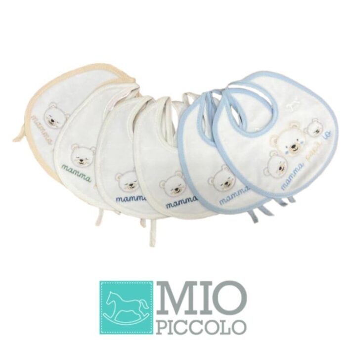 CONFEZIONE BAVETTE 6PZ CINIGLIA BOY-GIRL