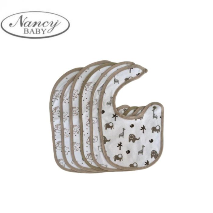 BAVETTA IN JERSEY COTONE STAMPATA C/CLIPS