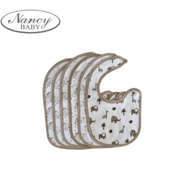 BAVETTA IN JERSEY COTONE STAMPATA C/CLIPS