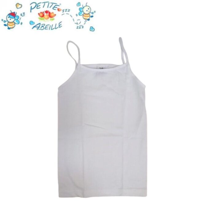 TOP COTONE BAMBINA CON BORDINO DI RASO