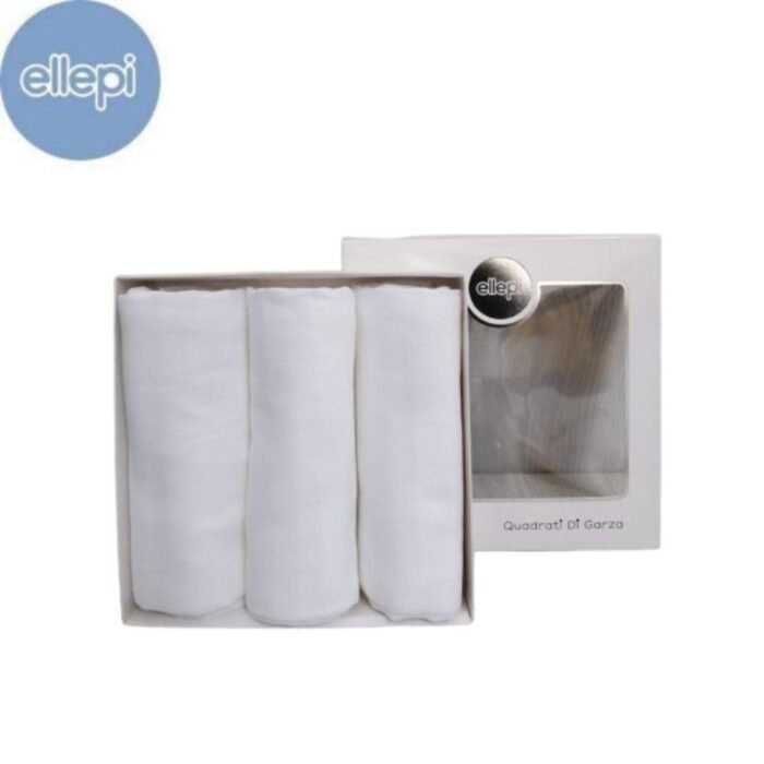 SET 3 TELI MUSLIN BIANCO