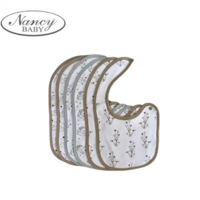 BAVETTA IN JERSEY COTONE STAMPATA C/CLIPS