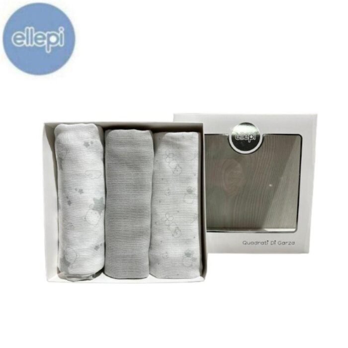 SET 3 TELI MUSLIN GRIGIO