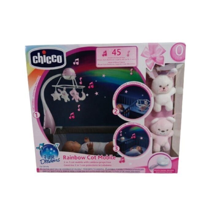 GIOCO RAINBOW COT MOBILE PINK